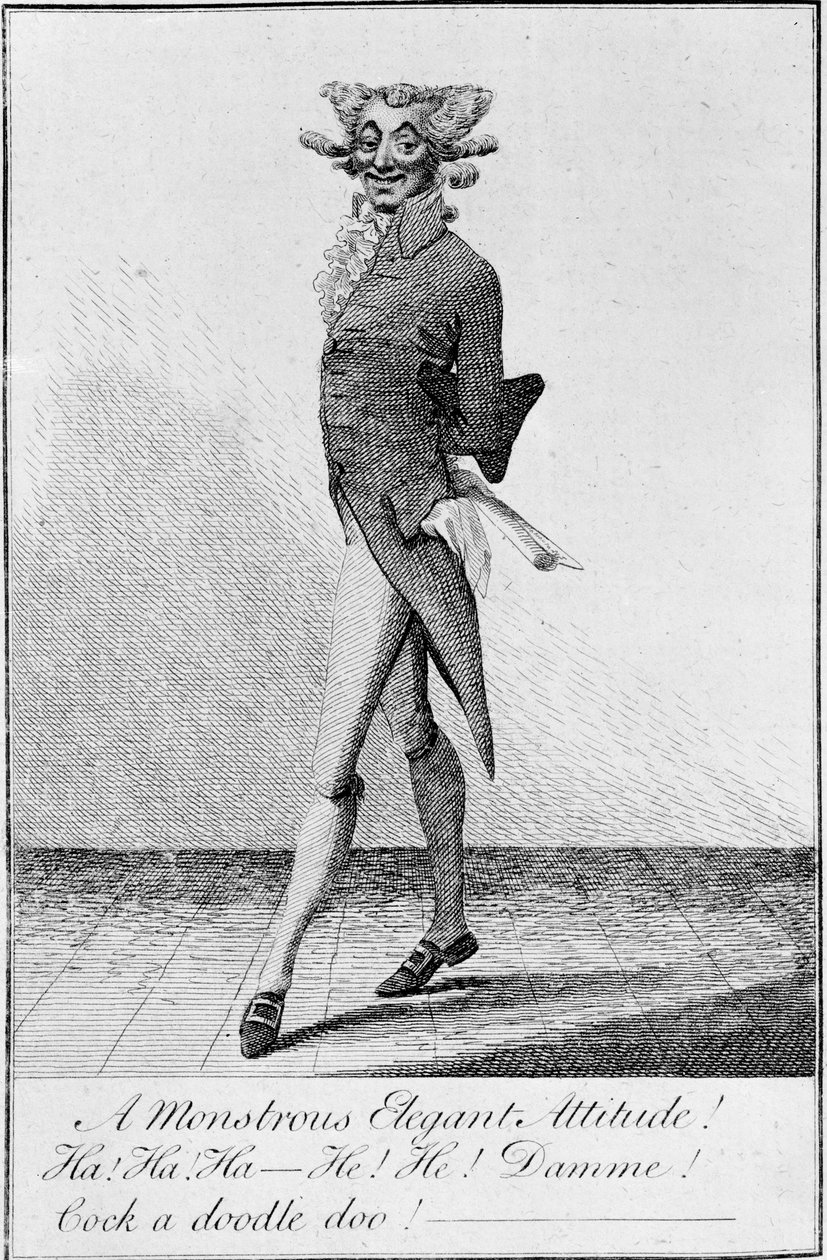 Szörnyen elegáns hozzáállás! 1790 (rézkarc) alkotó: English School