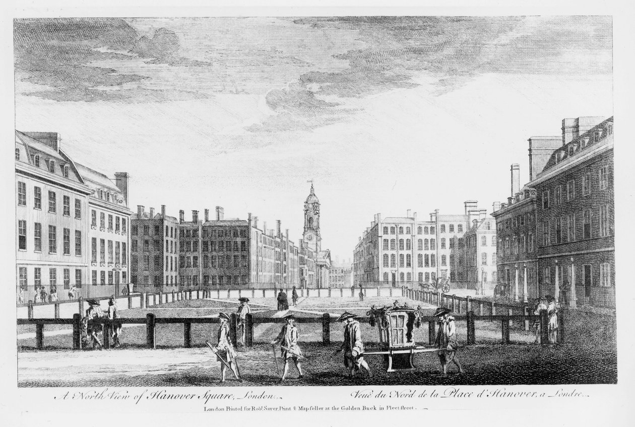 A Hanover Square, London északi nézete alkotó: English School