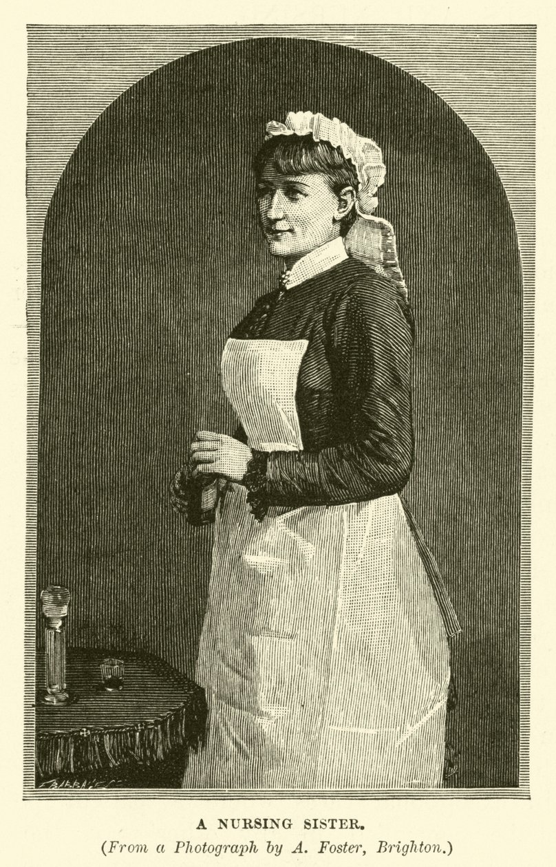Egy ápoló nővér (metszet) alkotó: English School