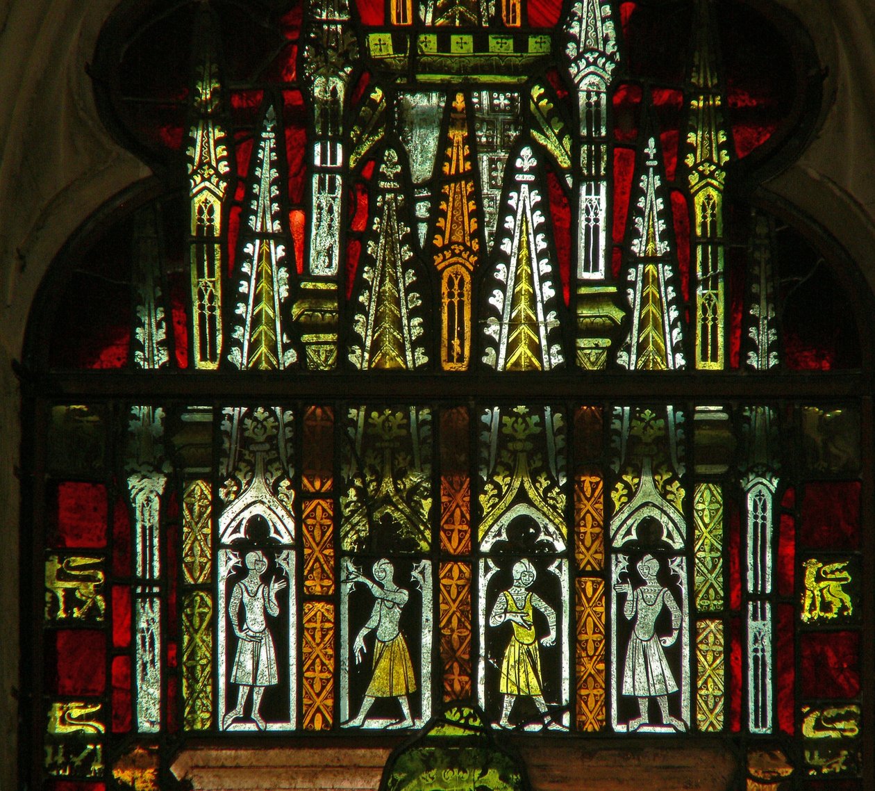 A Lady Chapel ablaka figurákkal ellátott baldachint ábrázol alkotó: English School