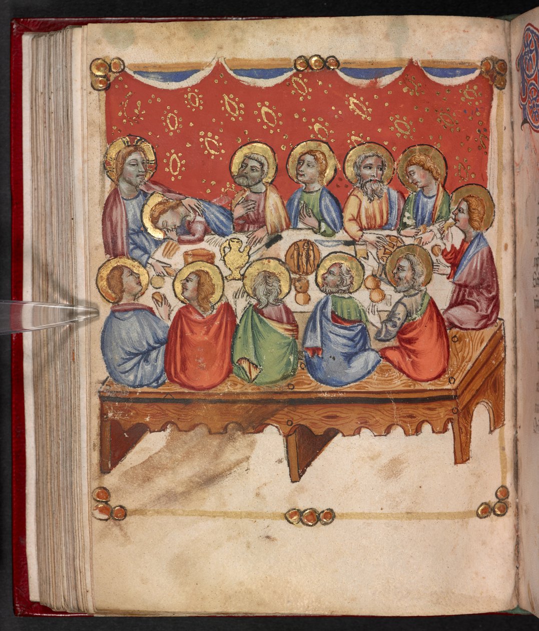 Hozzáadás. 17466, f.107v Az utolsó vacsora alkotó: English School