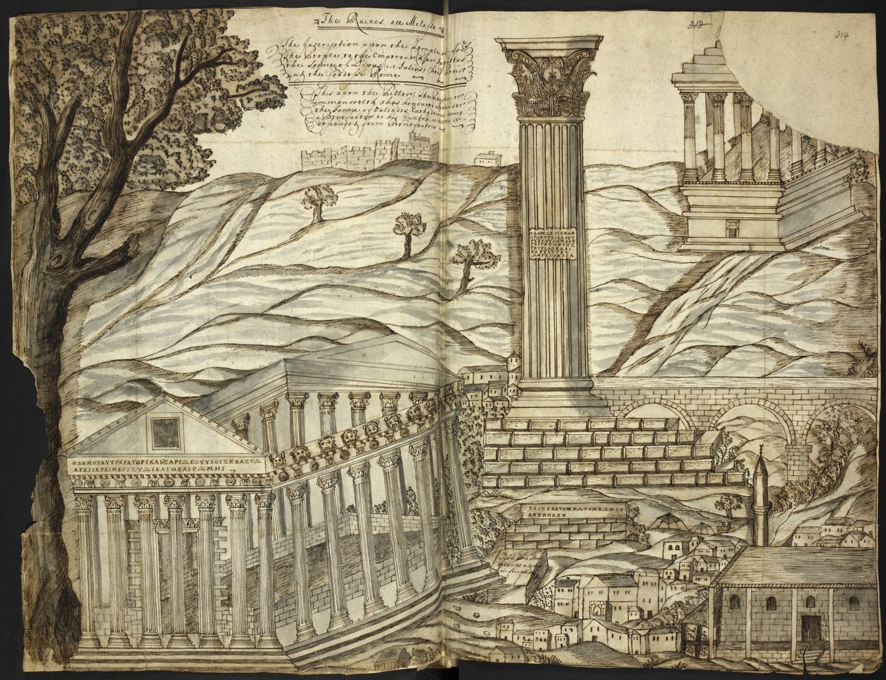Add, 22912, ff.313v-314, "Dr. John Covel ázsiai és olaszországi utazásai alatti autográf folyóiratból" alkotó: English School