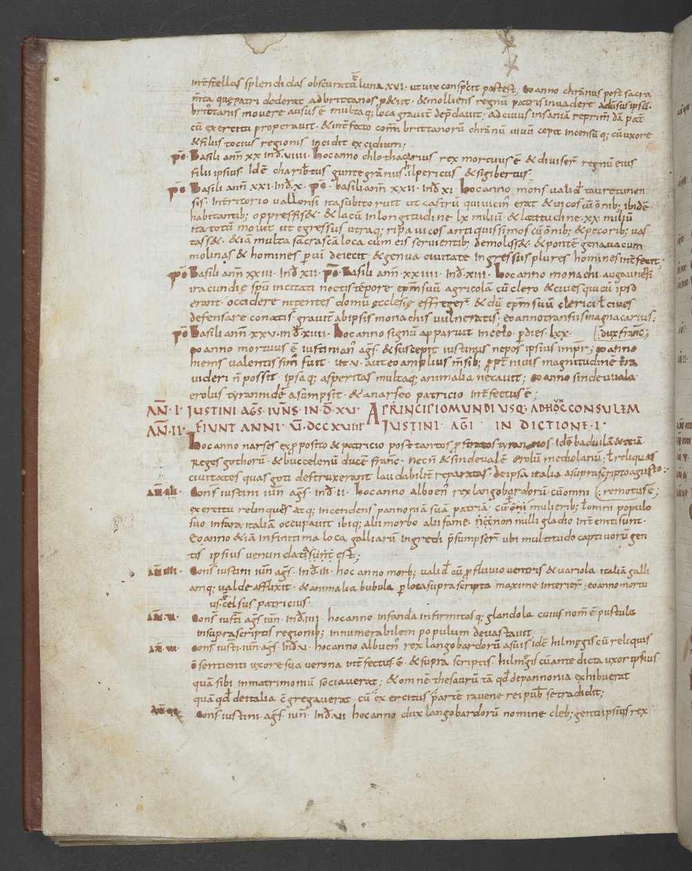 Adja hozzá az MS 16974 f.112v Eusebius of Caesarea-t, Chronicon, kiegészítve St Jerome-tól, Prosper of Aquitaine-tól, Marius of Avenches-től és egy névtelen szerzőtől (vellum) alkotó: English School