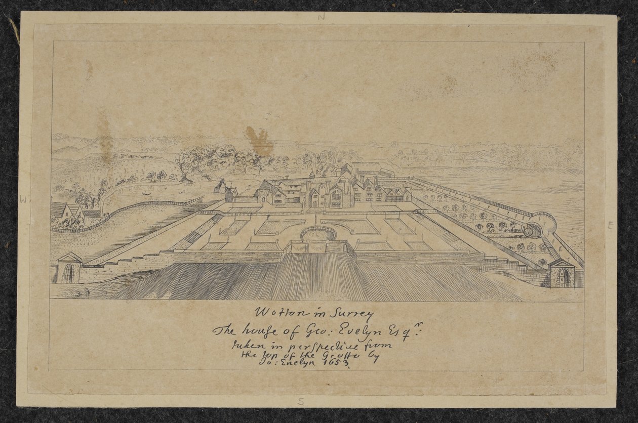 Add hozzá az MS 78610G Wotton in Surrey: The House of Geo. Evelyn Esq alkotó: English School