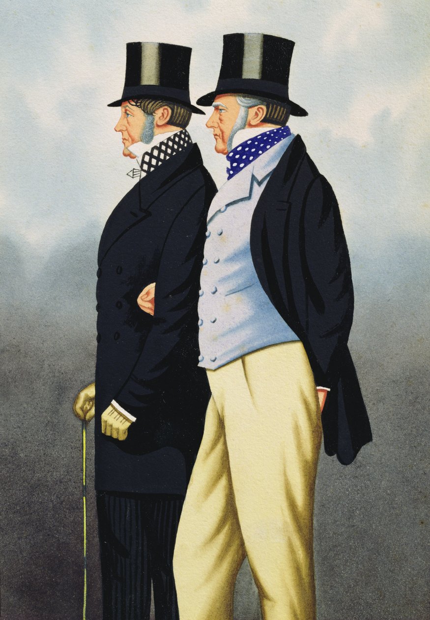Henry John Rous admirális (1795-1877) és George Payne (1803-78), A gyep atyái (wc papíron) alkotó: English School