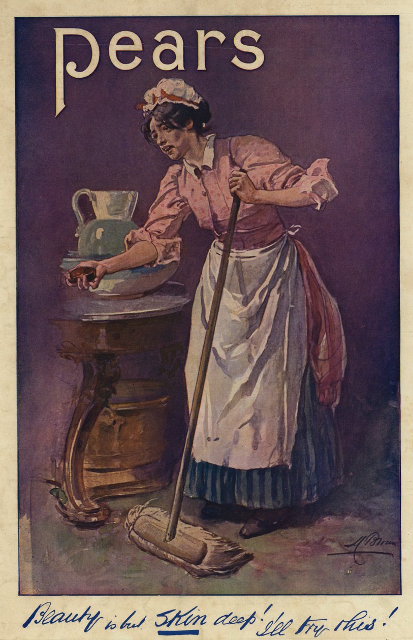 Reklám, Körte szappan (színes litográfia) alkotó: English School