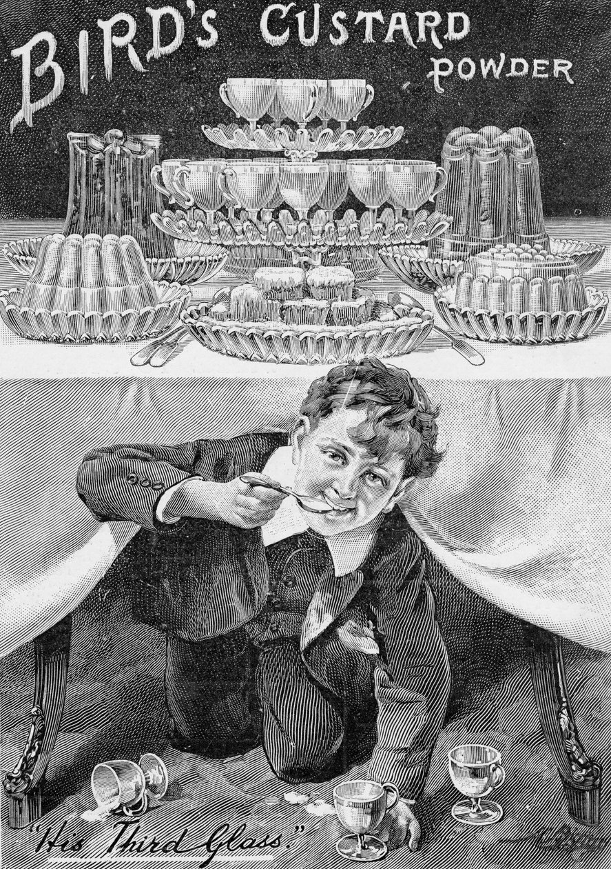 Reklám a Birds Custard Powder-hez, A királytól, 1901. június 1. (nyomtatott papír) alkotó: English School