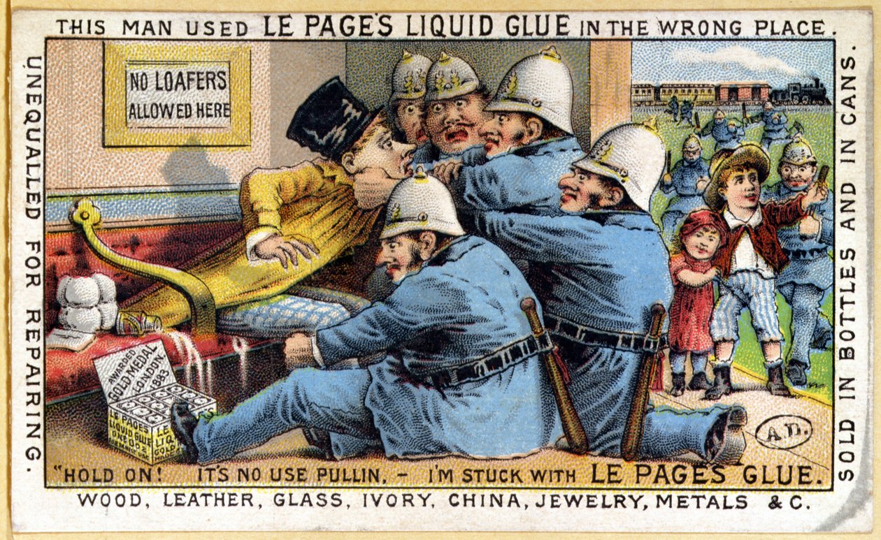A Le Pages Liquid Glue hirdetése, 1890 körül alkotó: English School