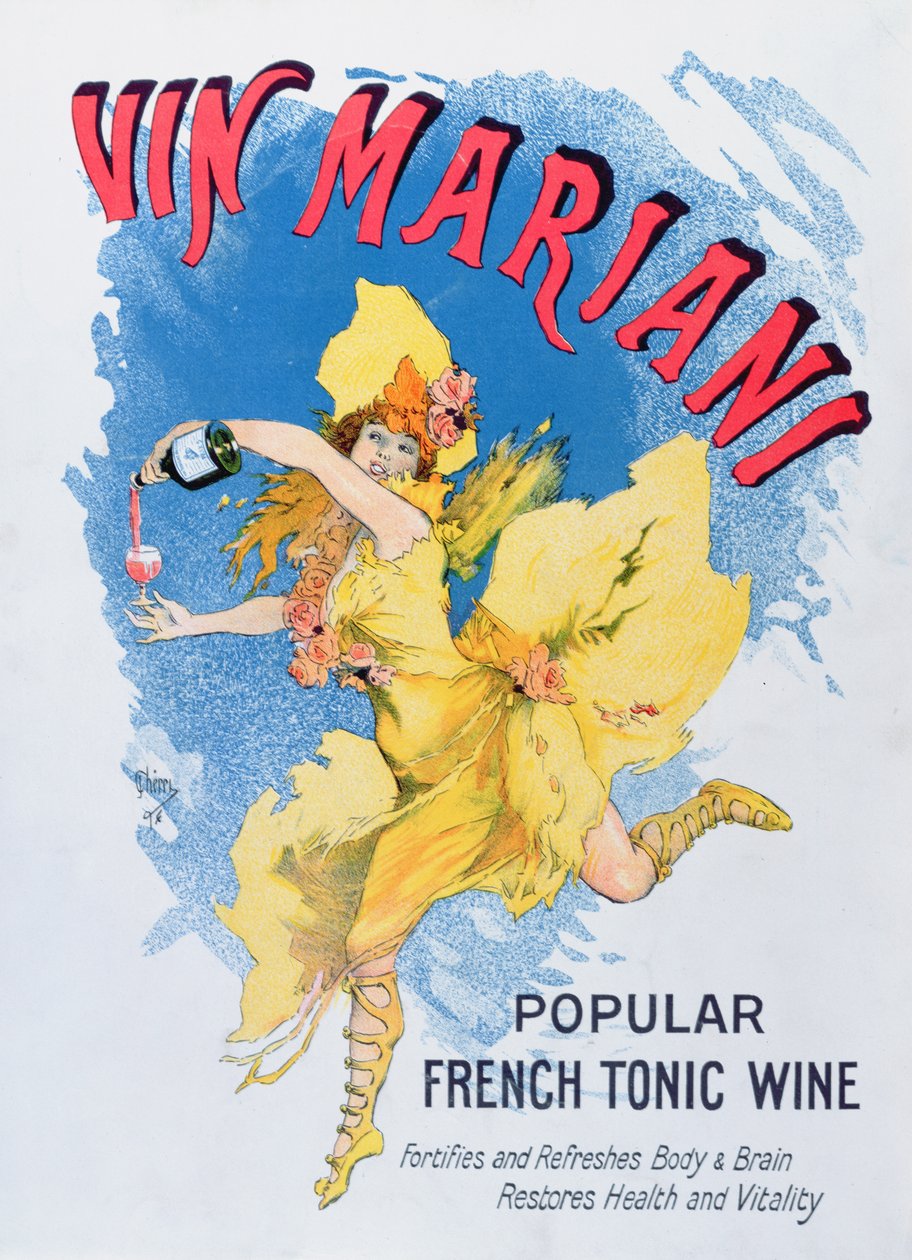 Vin Mariani reklámja a Theatre magazinból, 1901 alkotó: English School