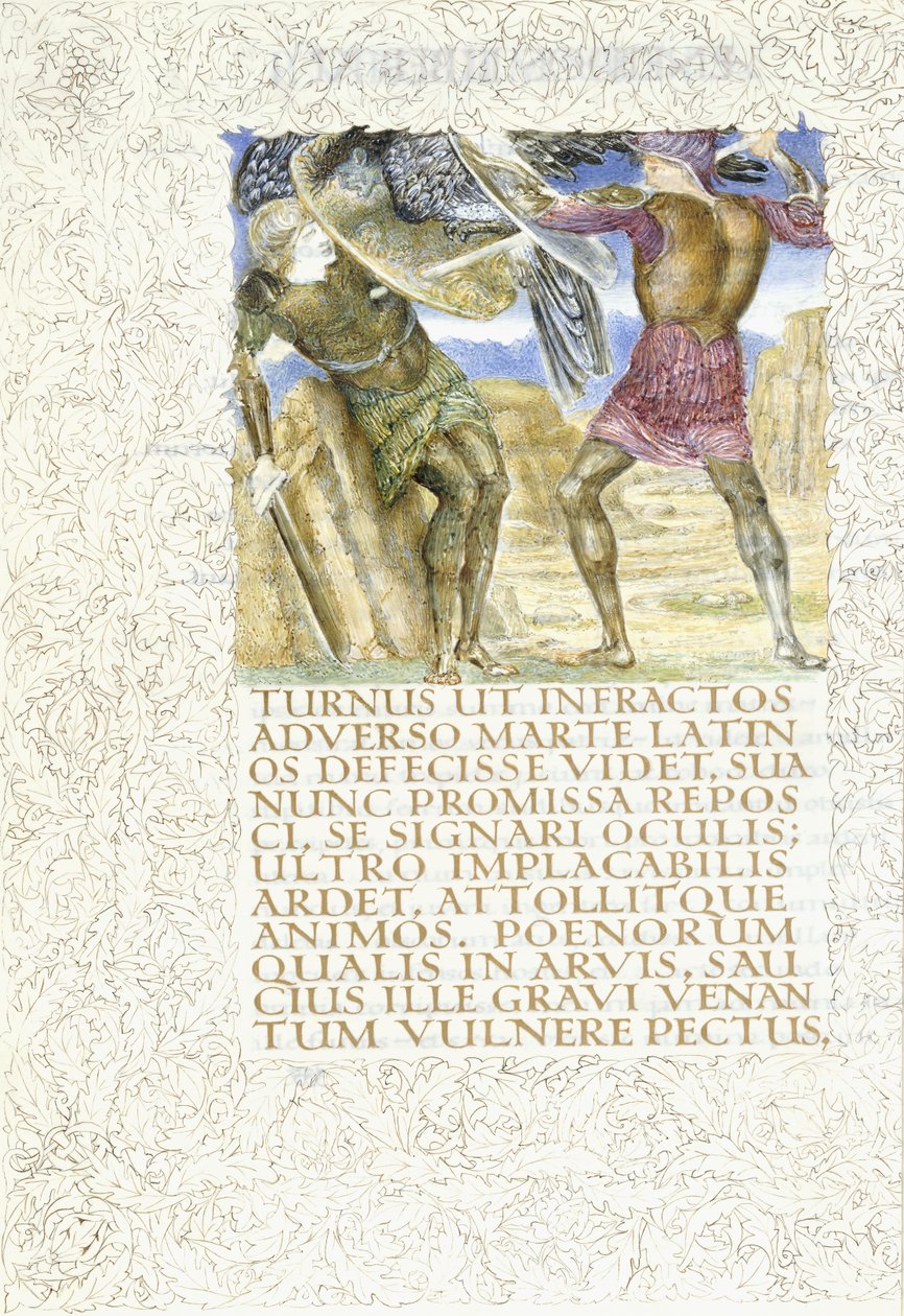 Aeneas megöli Turnuszt, 1874-1919 körül alkotó: English School