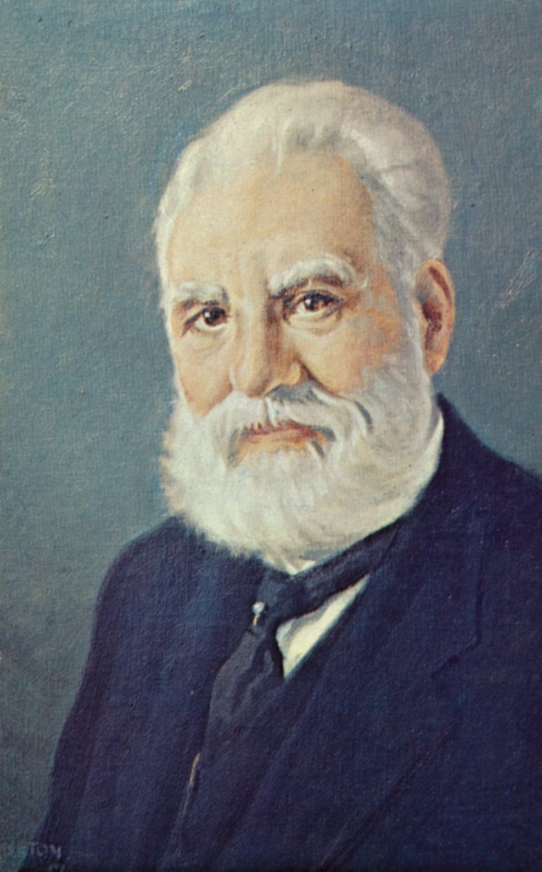 Alexander Graham Bell (1847-1922), skót tudós és feltaláló (színes lithó) alkotó: English School
