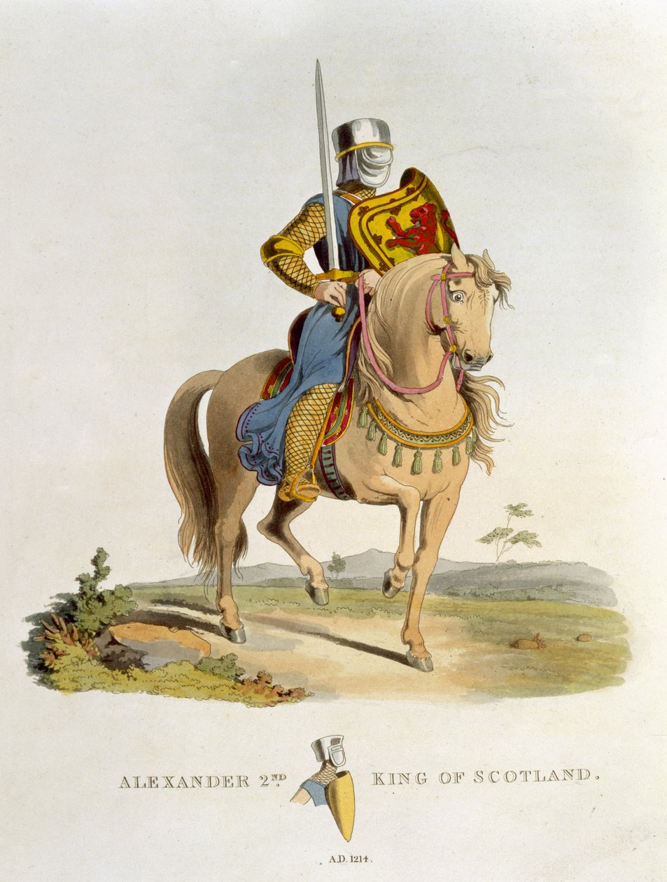 II. Sándor, skót király (1198-1249) 1214, Samuel Rush Meyrick ősi páncéljából, 1824 alkotó: English School