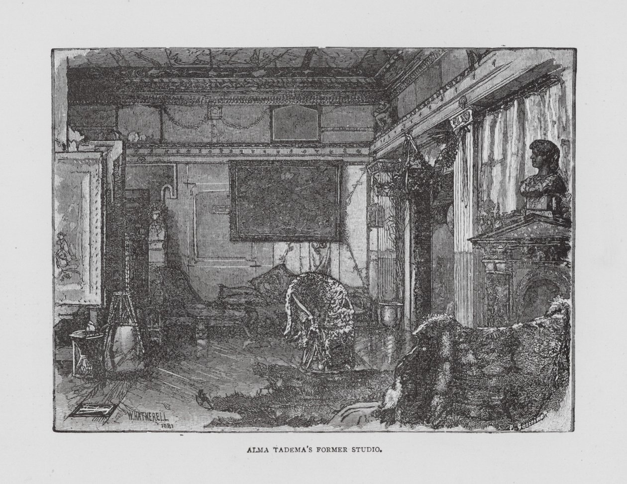 Alma Tadema egykori műterme (litográfia) alkotó: English School