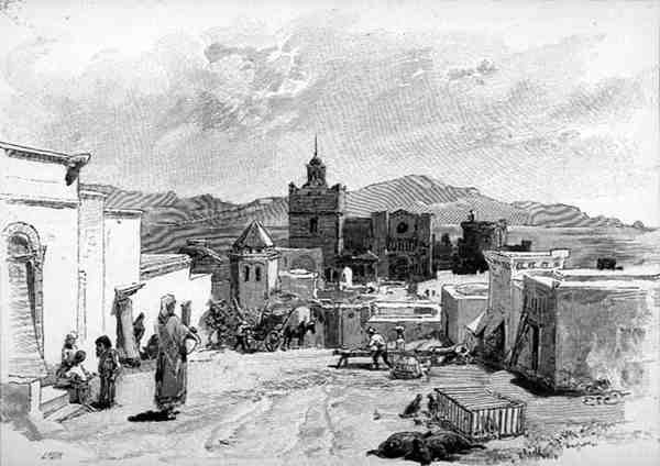 Almeria katedrális, Almeria, Spanyolország, a Cassell and Co. által kiadott "The Picturesque Mediterranean" 3. kötetéből. Ltd. alkotó: English School