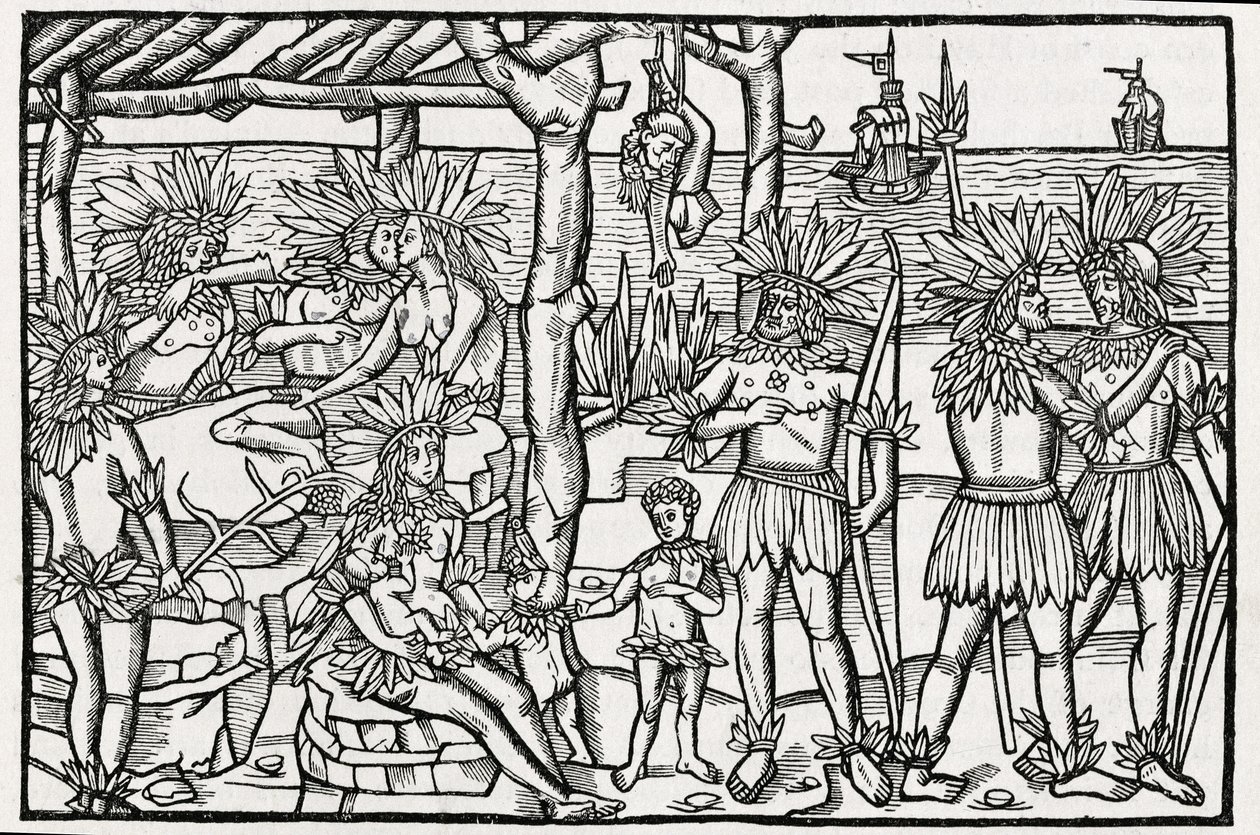 Amerikaiak, a „The Narrative and Critical History of America”-ból, szerkesztette Justin Winsor, London, 1886 alkotó: English School