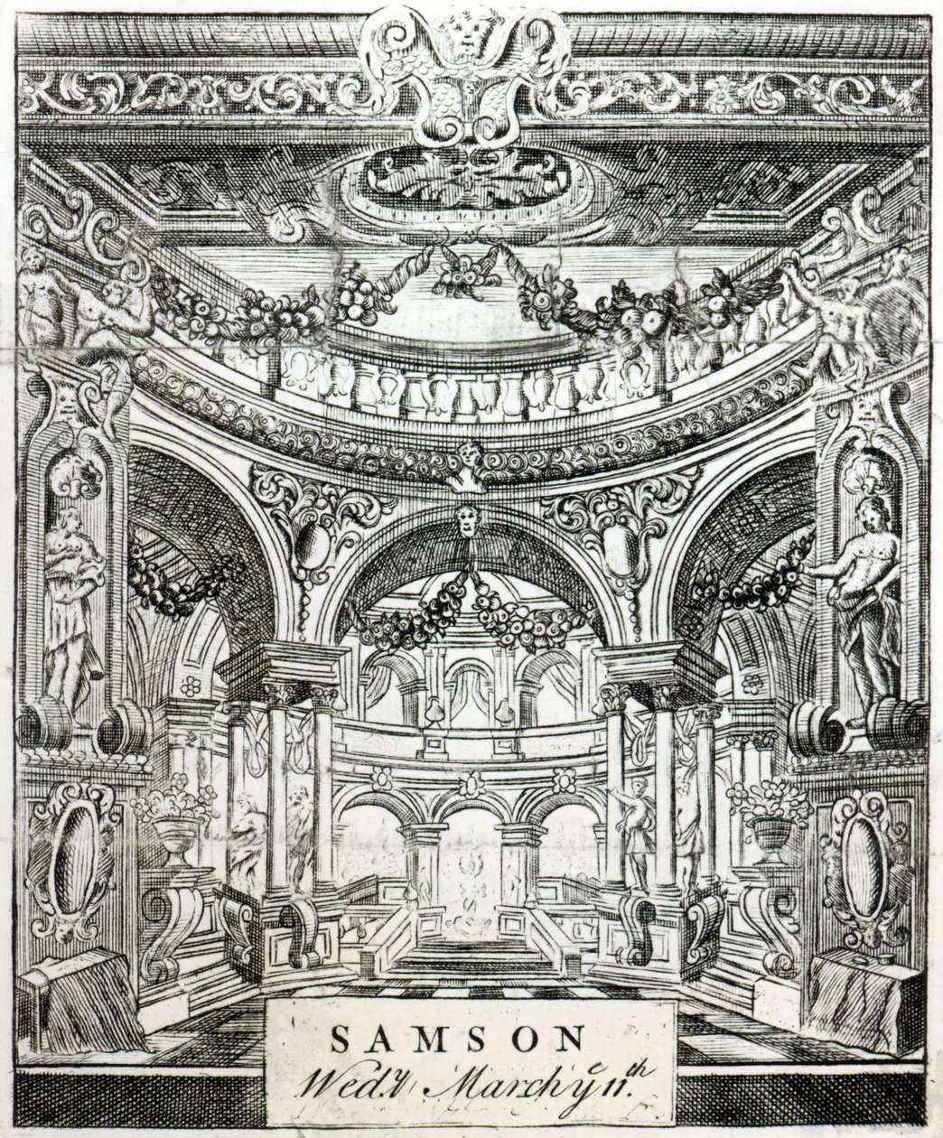 Belépőjegy Händel Sámson című oratóriumára, 1743. március 11-én alkotó: English School