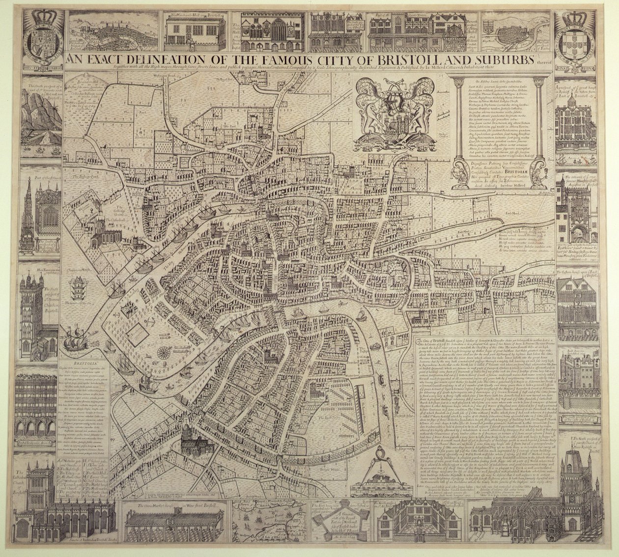 "Bristol és külvárosok híres városának pontos leírása", James Millrd, pub.1673 alkotó: English School