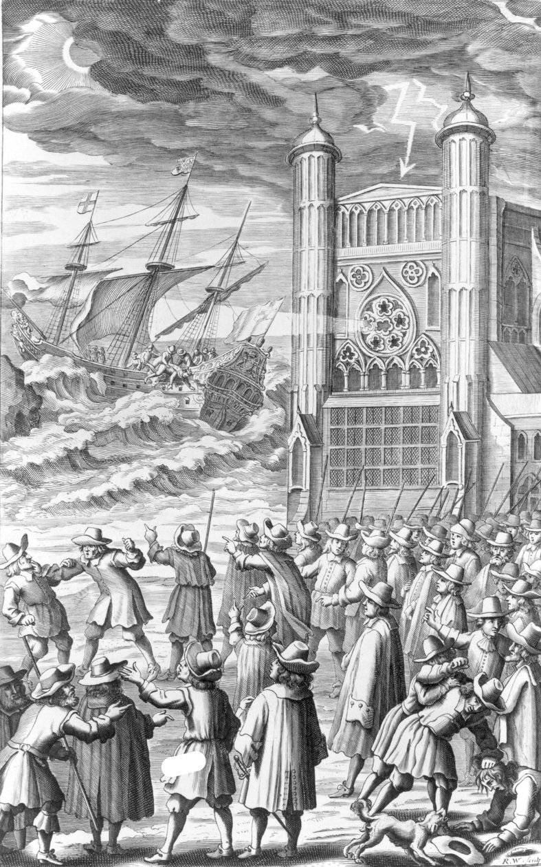 Az 1649-es I. Károly király körüli események allegóriája, XVII alkotó: English School
