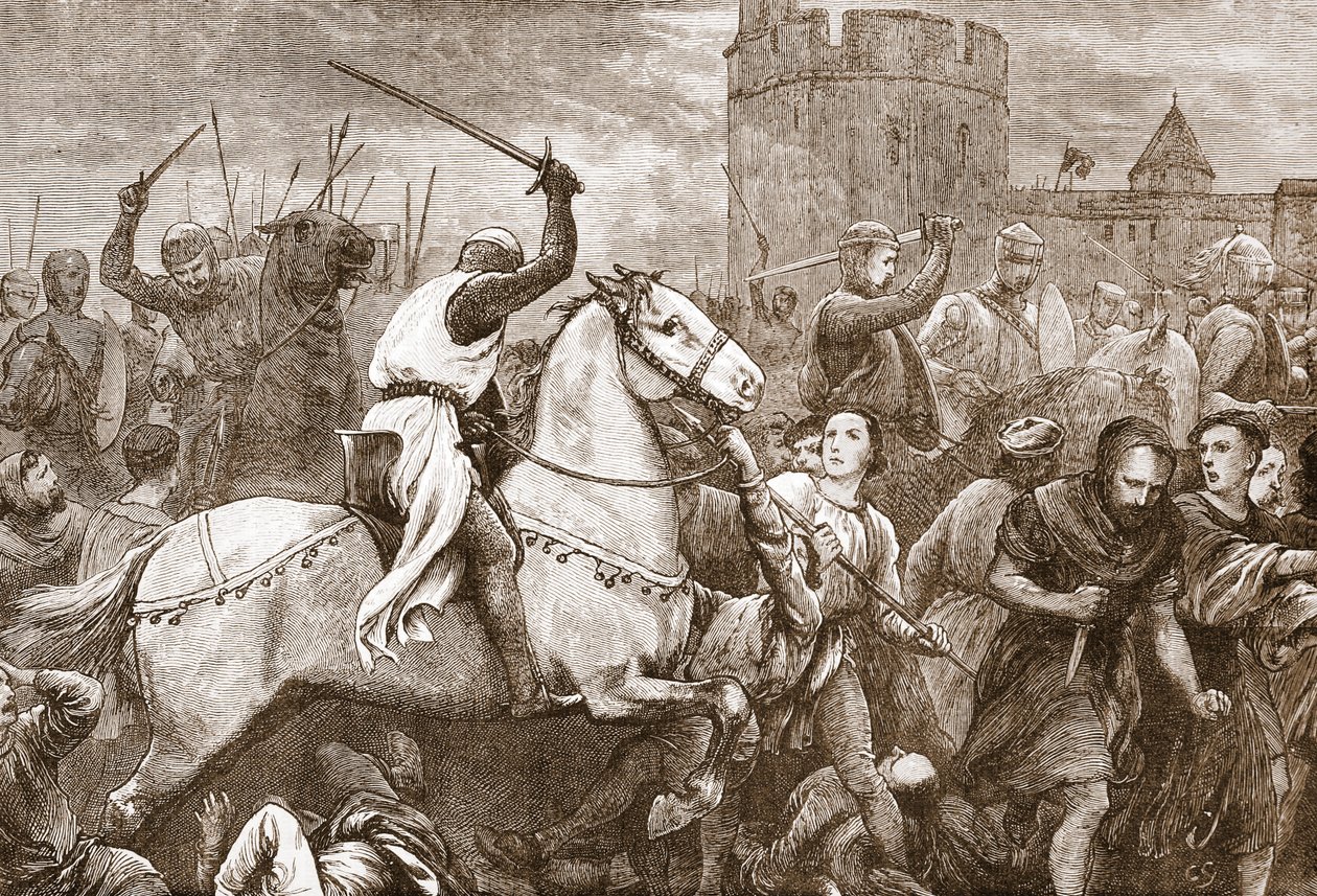 Korai pápai keresztes hadjárat a valdensek ellen, illusztráció James Aitken Wylie (1808-1890) „A protestantizmus története” című könyvéből, pub. 1878 (metszet) alkotó: English School