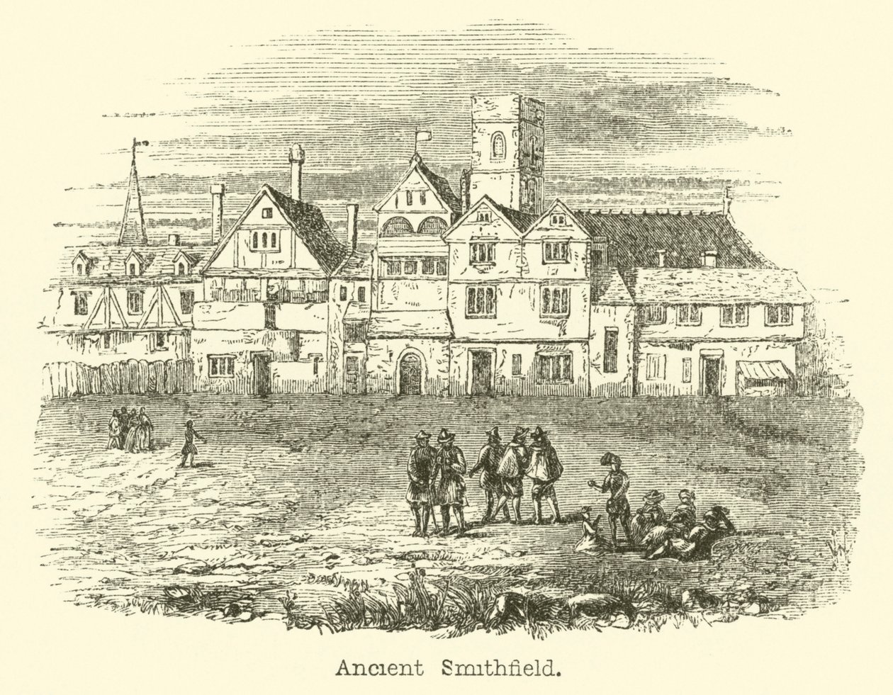 Ősi Smithfield (metszet) alkotó: English School