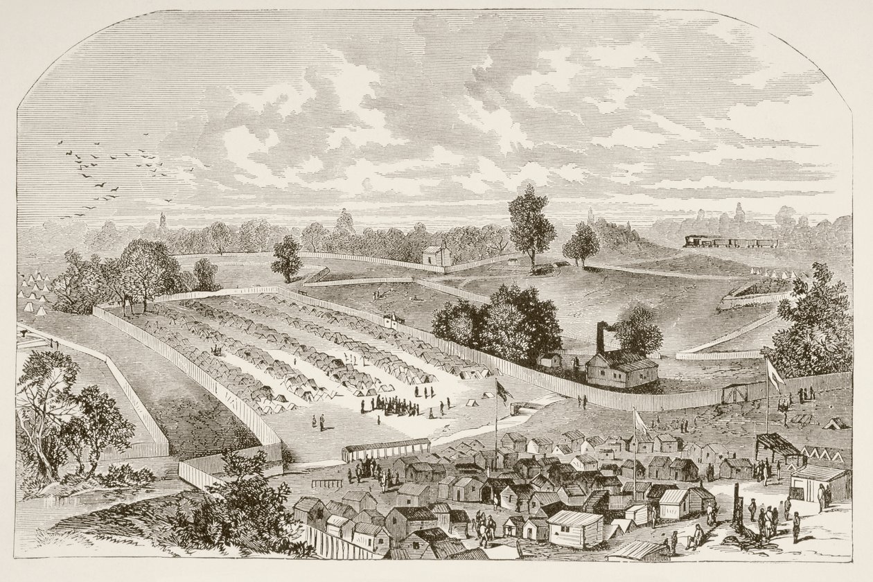 Andersonville Prison (litho) alkotó: English School