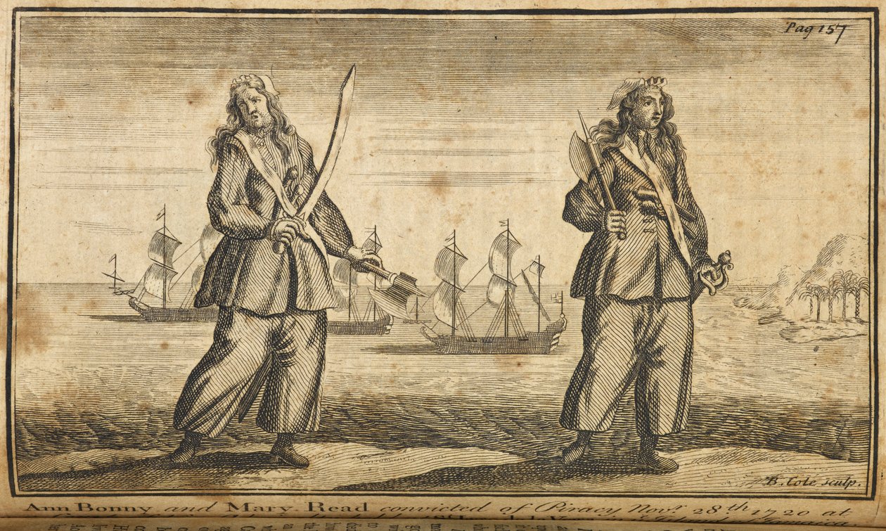 Ann Bonny és Mary Read kalózok alkotó: English School