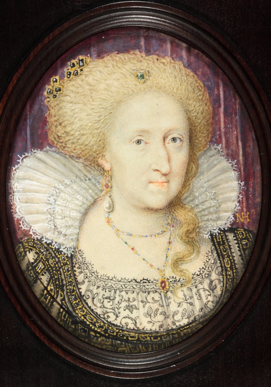 Anne of Denmark (akvarell pergamen) alkotó: English School
