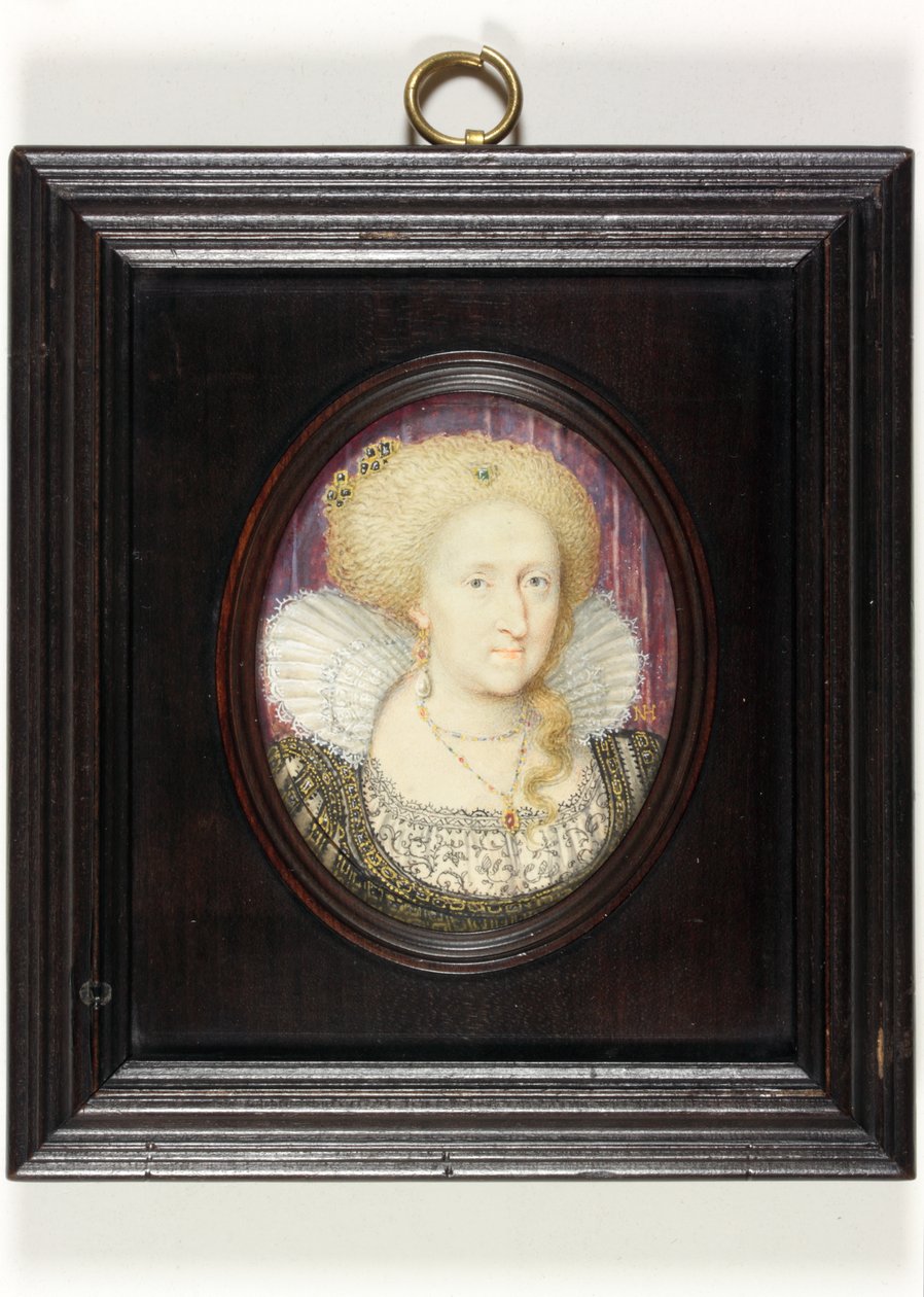 Anne of Denmark (akvarell pergamen) alkotó: English School