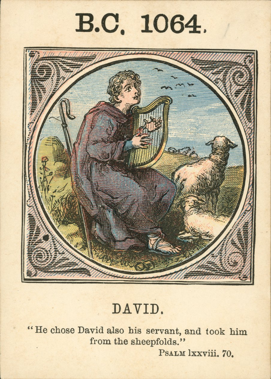 Anno Mundi: Dávid (színes litográfia) alkotó: English School