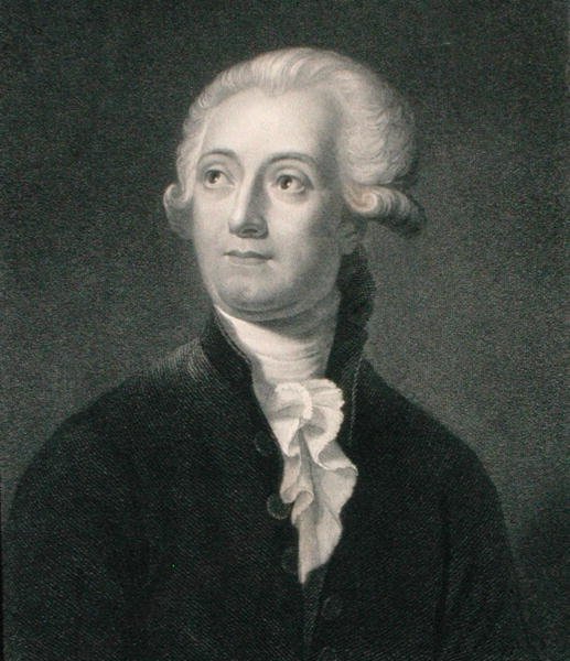 Antoine Laurent Lavoisier (1743-94) a „The Gallery of Portraits” című művéből, 1833-ban (metszet) alkotó: English School