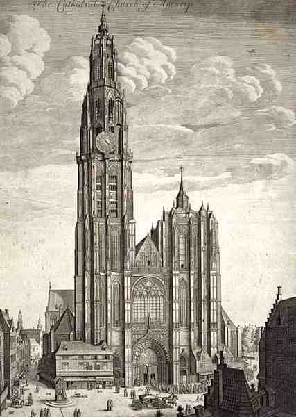 Antwerpeni katedrális (metszet) alkotó: English School