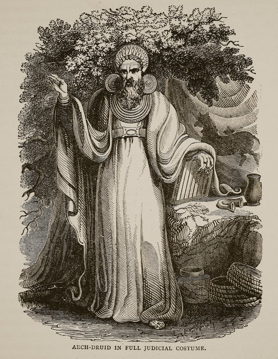 Arch-Druid teljes bírói jelmezben alkotó: English School