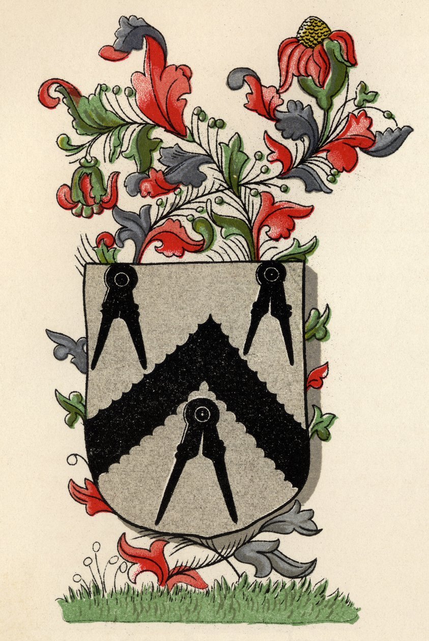 Fegyverek a Carpenters Company of London számára, 6. Edward IV, 1466, The History of Freemasonry, II. kötet, kiadó: Thomas C. Jack, London, 1883 alkotó: English School