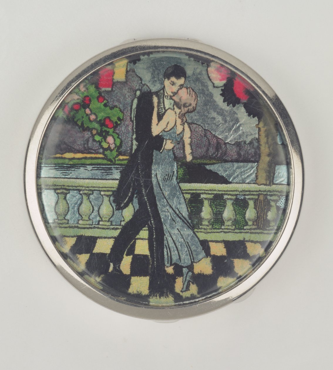 Art Deco Dancers Powder Compact, Stratnoid, 1920-30 (zománc) alkotó: English School
