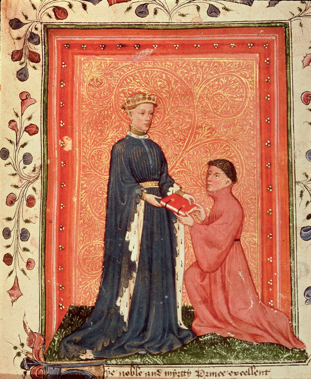 Arundel 38 f.37 Thomas Hoccleve bemutatja 