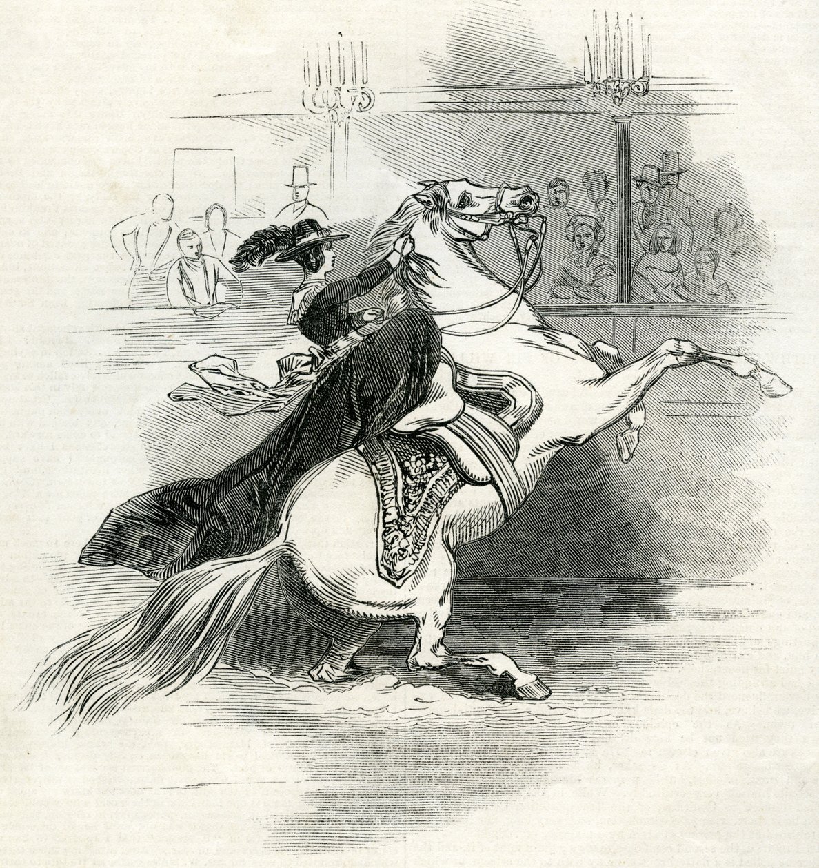 Astleys Amphitheatre, London, jelenet a cirkuszban alkotó: English School