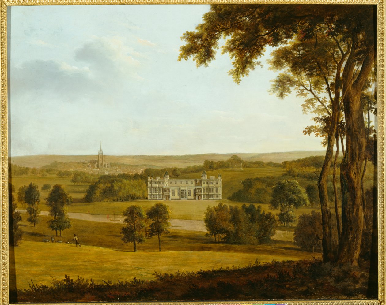 Audley End Nyugatról (olaj, vászon) alkotó: English School