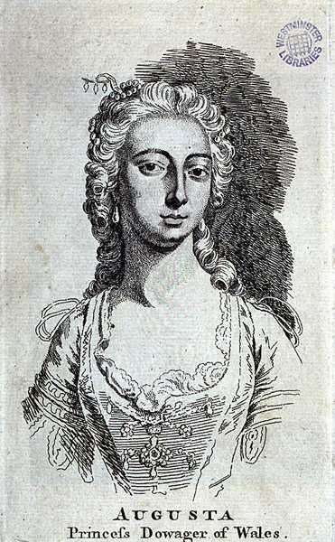 Augusta, walesi hercegnő (1719-72), 1751 körül (metszet) alkotó: English School