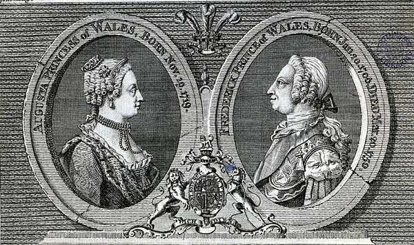 Augusta, walesi hercegnő (1719-72) és Frederick Louis, walesi herceg (1707-51), emlékmű a Gentleman