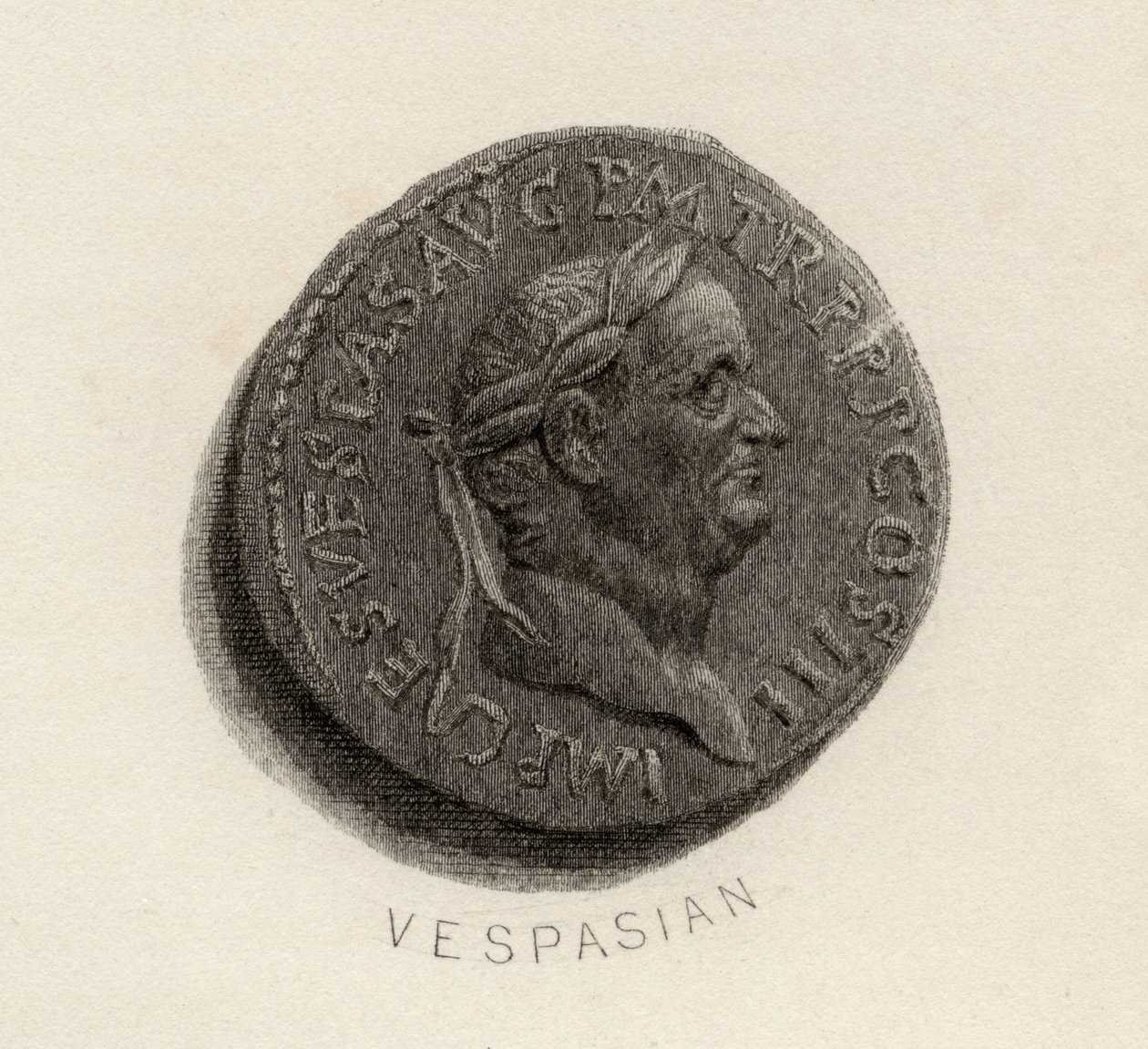 Aureus érme, Vespasianus korából, Titus Flavius Vespasianus alkotó: English School