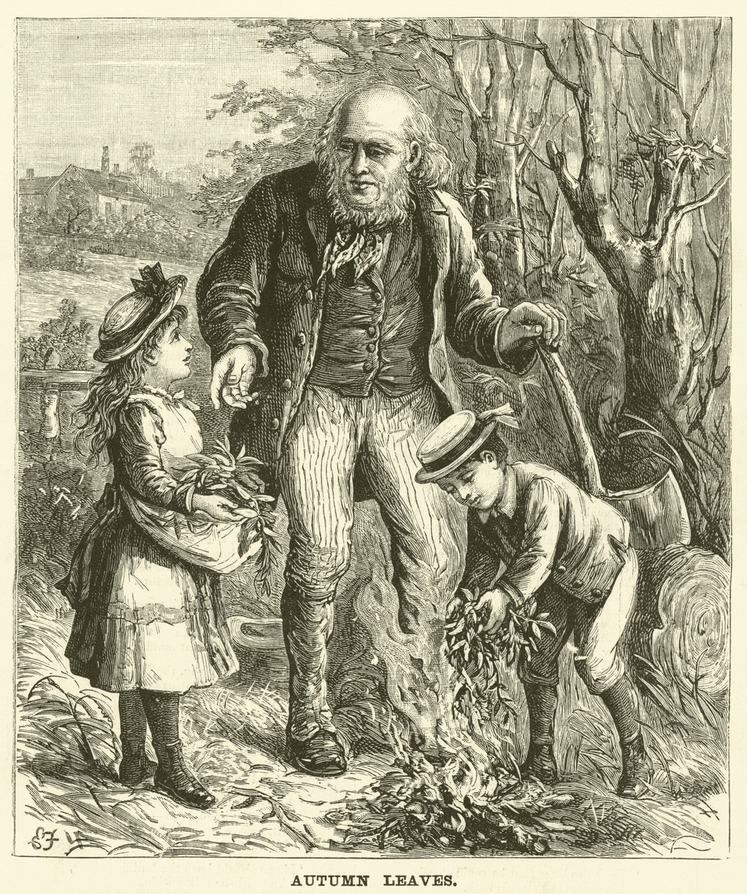 Őszi levelek (metszet) alkotó: English School