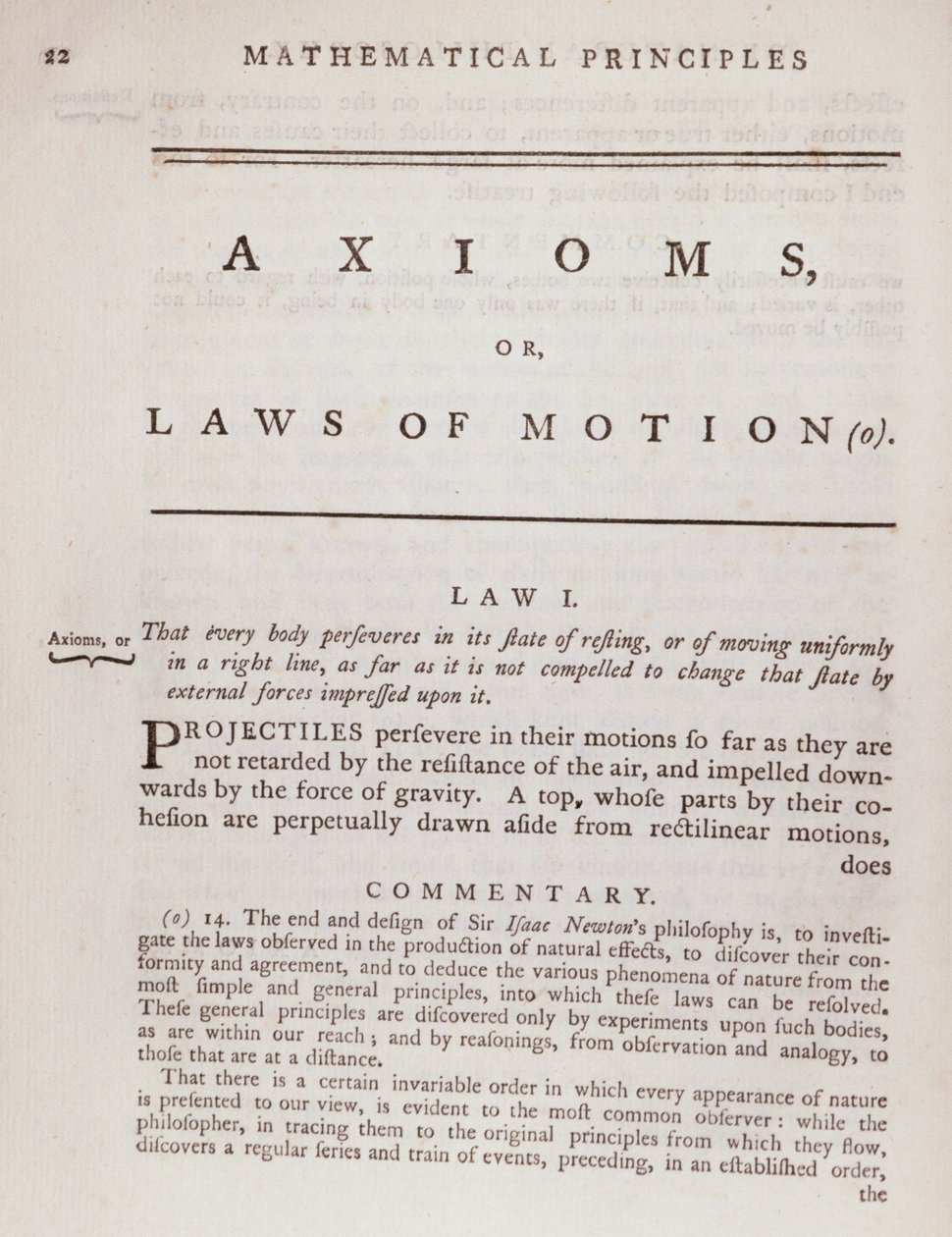 Axiómák vagy mozgástörvények Sir Isaac Newton (1642-1727) The Mathematical Principles of Natural Philosophy I. kötetéből, 1777 alkotó: English School