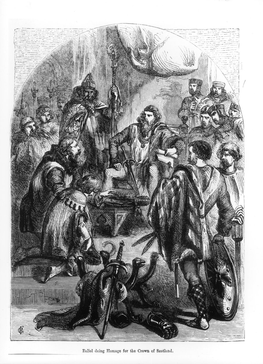 Baliol (1249-1315) Skócia Koronája előtt tiszteleg alkotó: English School