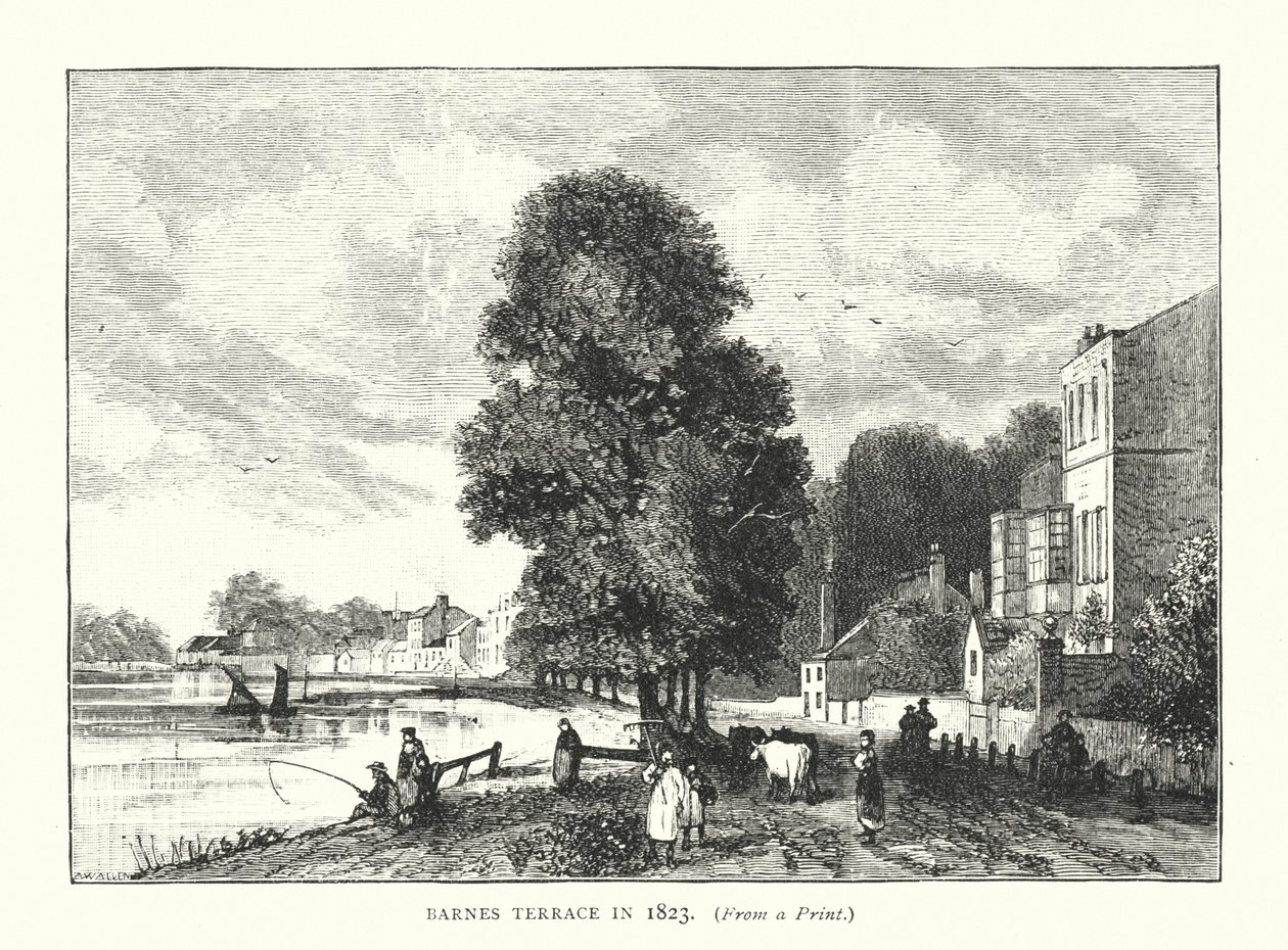 Barnes Terrace 1823-ban (metszet) alkotó: English School