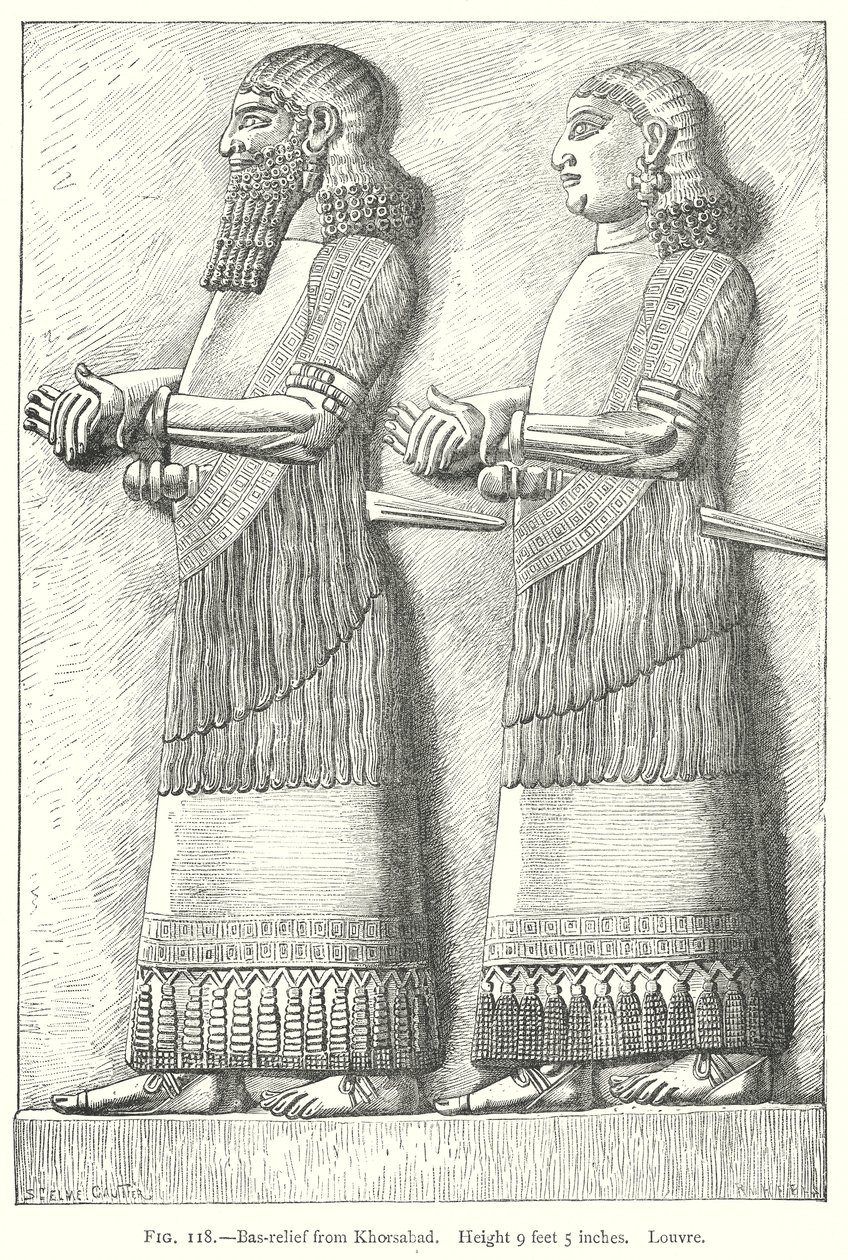 Bas-Relief Khorsabadból (metszet) alkotó: English School