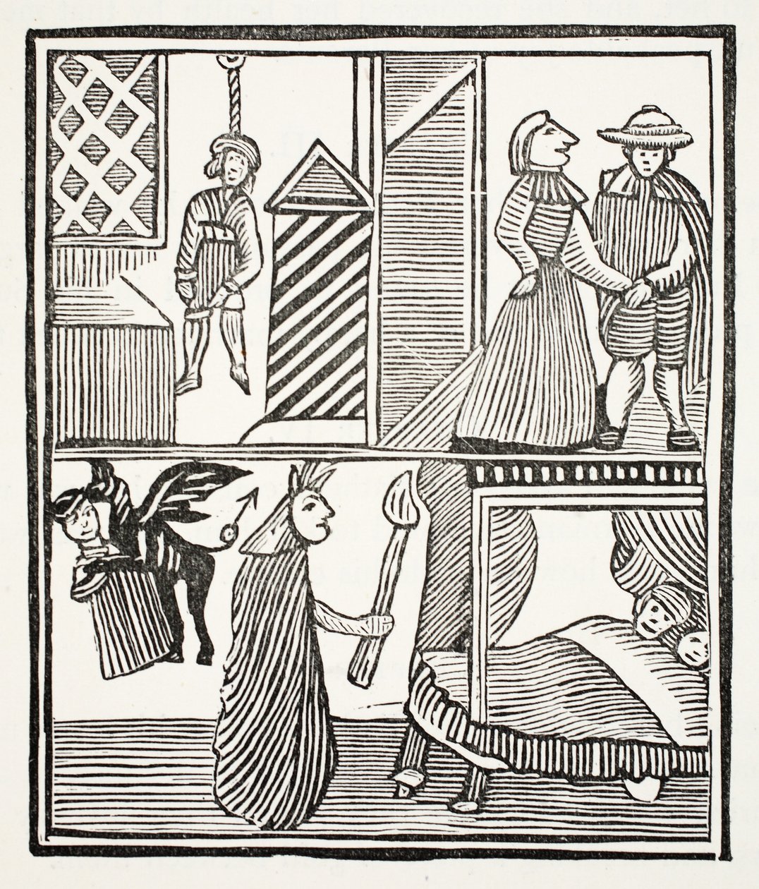 Batemans Tragedy, illusztráció a Chap-books of the Eightenth Century, John Ashton, pub. 1882 alkotó: English School