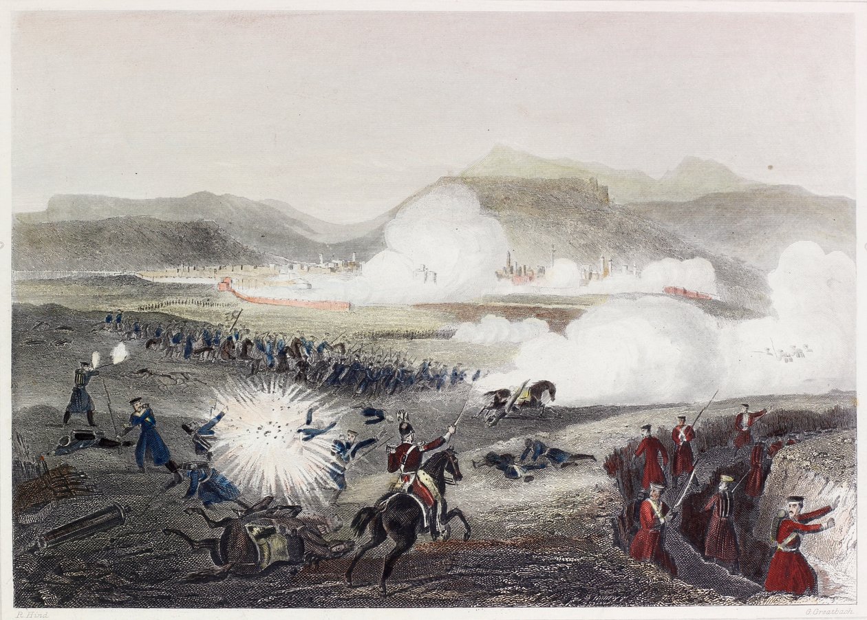 Battle Of Kars (színes metszet) alkotó: English School