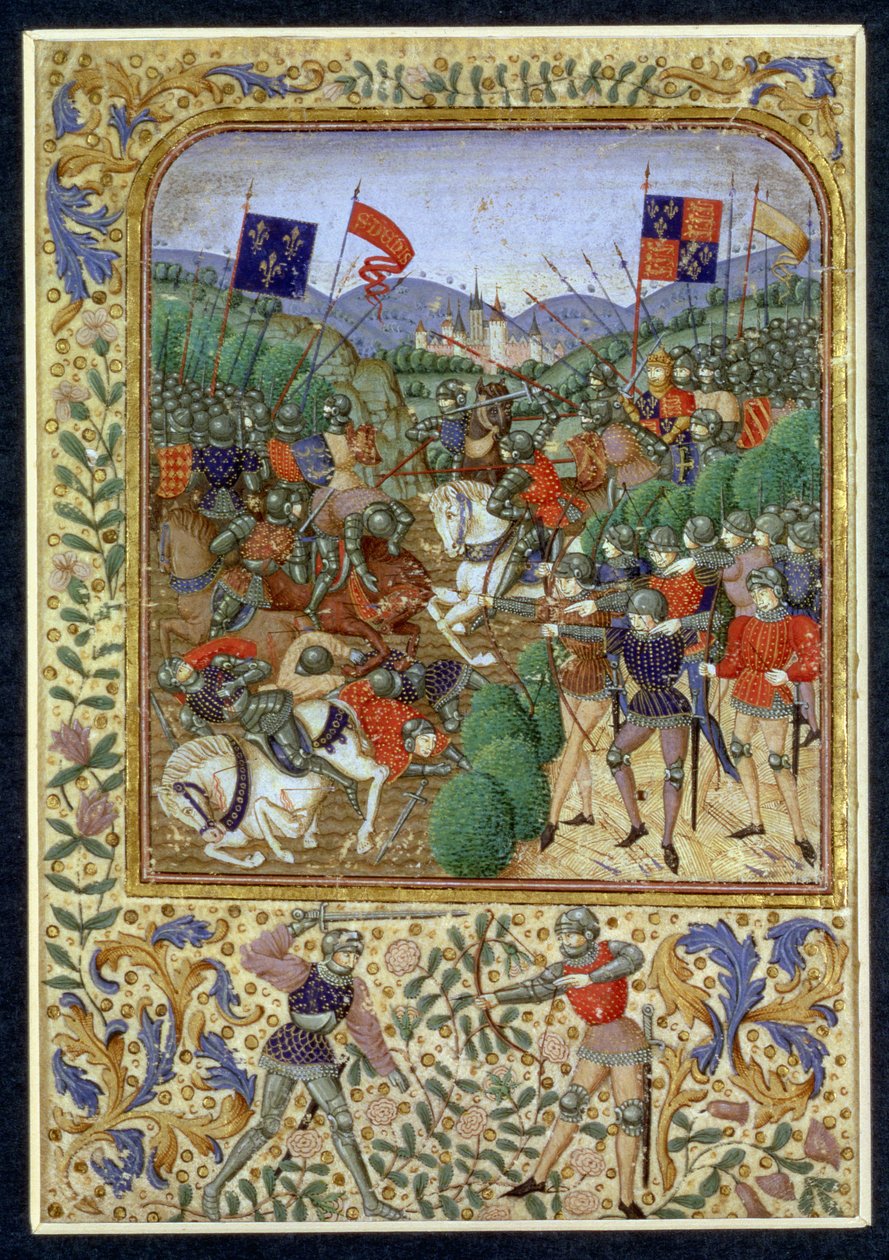 Agincourt-i csata, 1415. október 25. (wc papíron) alkotó: English School