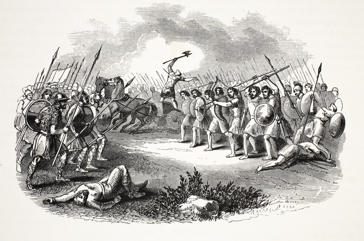 Battle of Rhuddlan Marsh, kocsma. 19. század (acélmetszet) alkotó: English School