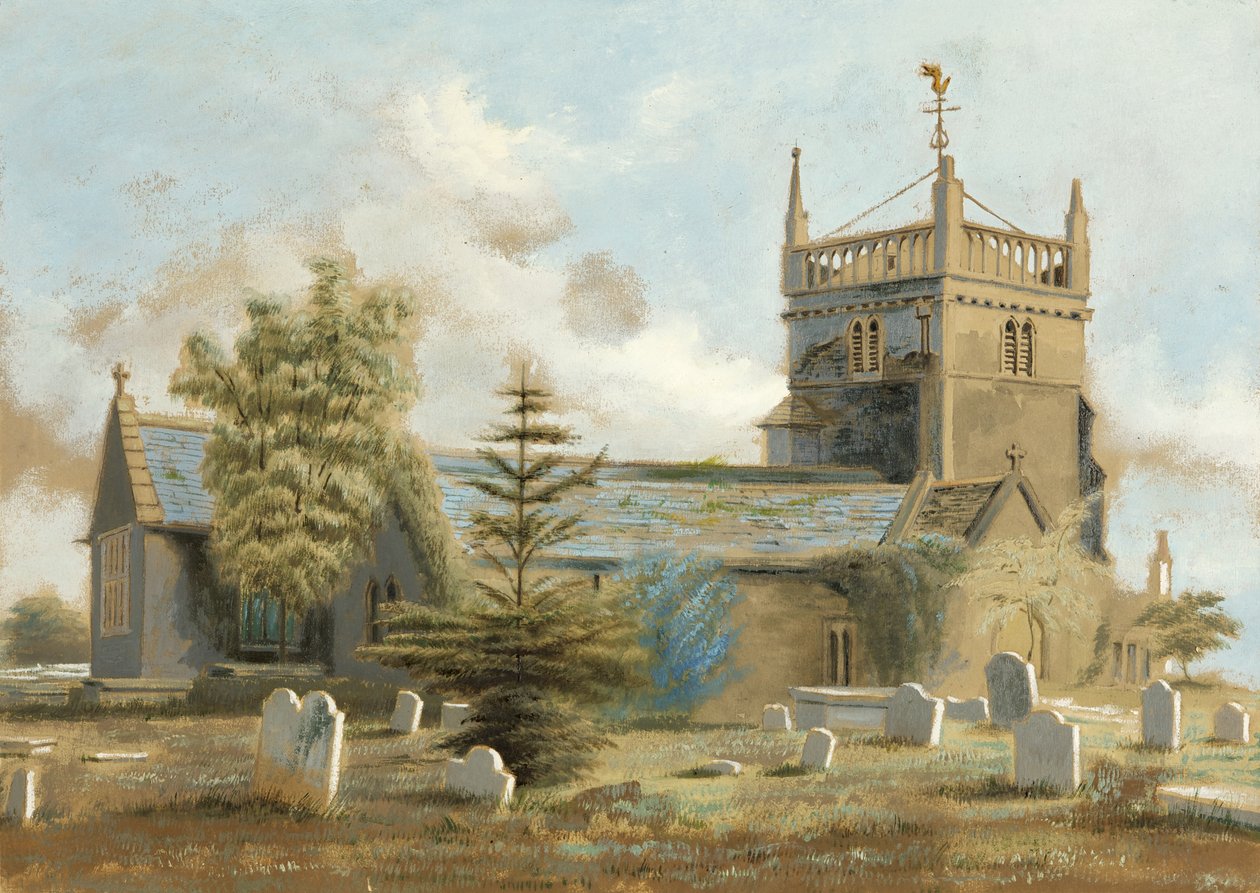 Bedminster Old Church (olaj, papír) alkotó: English School